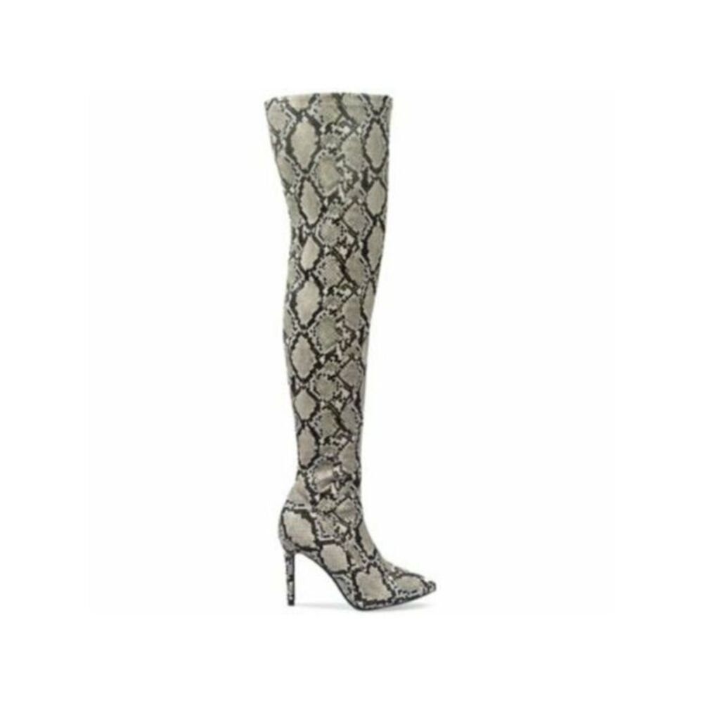 THALIA SODI Womens Beige Cushioned Stiletto Zip-Up Dress Boots 6.5 - Picture 2 of 3